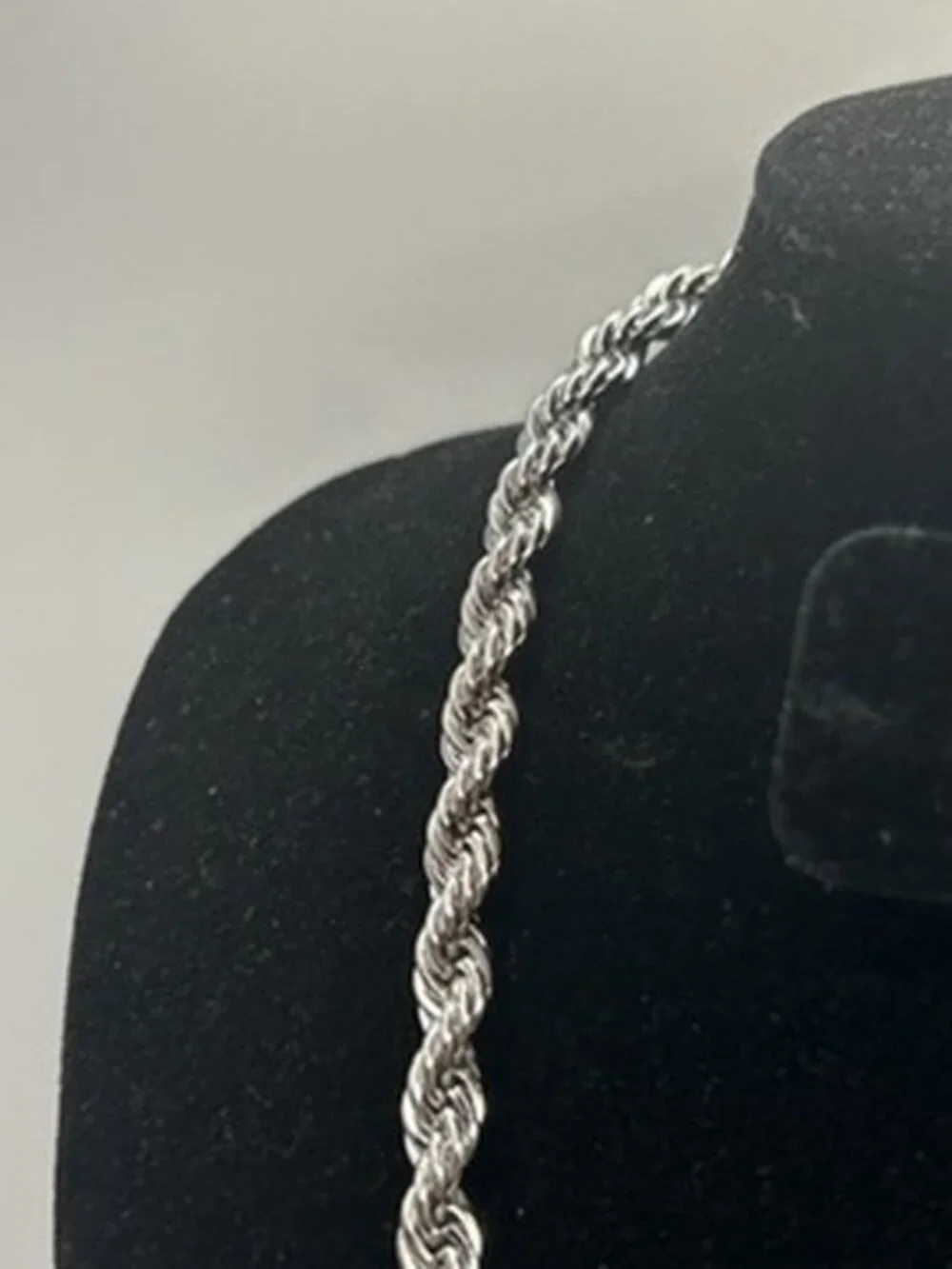 Real Silver Rope Chain Stainless Steel Plated 6mm 22 Inch Durable Waterproof